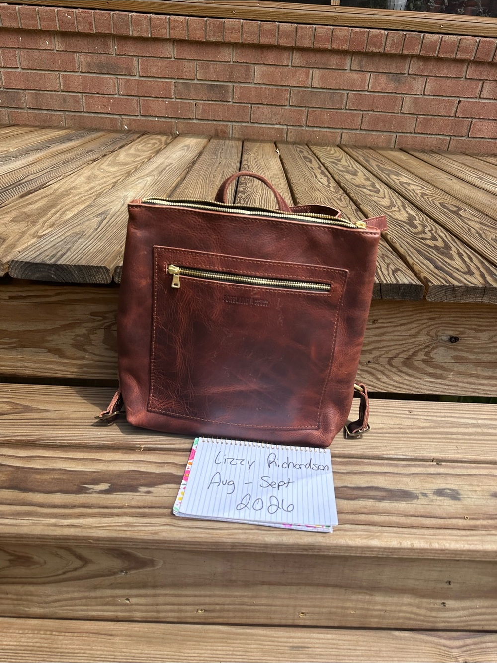 PLG large tote Backpack in lava